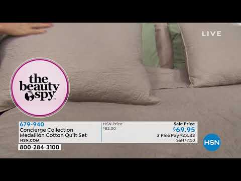 Concierge Collection Medallion Cotton Quilt Set