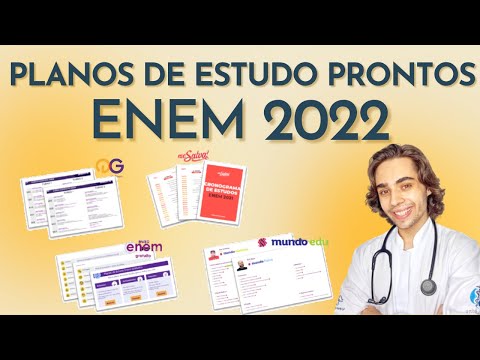 PLANOS de ESTUDOS PRONTOS e GRATUITOS ENEM 2022 + DICAS de Personalização