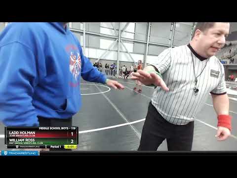 119 Lbs 1st Place Match - Ladd Holman, Juab Wrestling Club Vs William Ross, Mat Demon Wrestling Cl