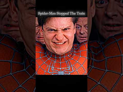 Spider-Man 🕷️ Stopped The Train 🚆😱 #shorts #spiderman #tobeymaguire