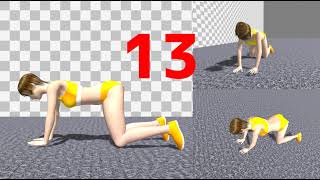 Fire Hydrant, core exercise app for diet (1min)