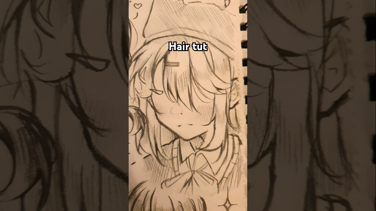 How i draw hair - hair tut ✨️ || #art #kawaii #drawing #sketch #shorts #fyp #tutorial