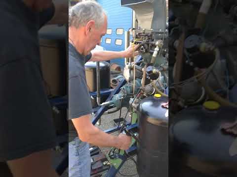 Ash 62 engine , first start , 9 cylinders , 30.000 cubic cm , 1000 HP