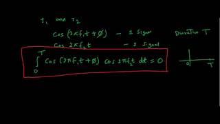What is the condition for two signals to be orthogonal to each other