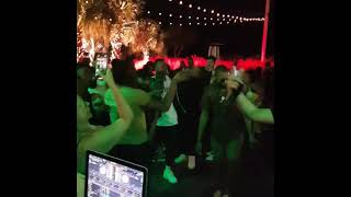 Cove Beach Club in Dubai crowd dancing