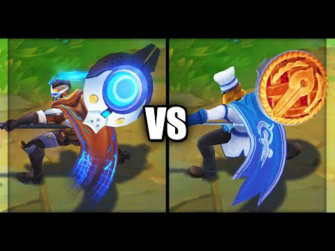 Pulsefire Pantheon vs Baker Pantheon Skins Comparison (League of Legends)