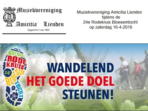 Muziekvereniging Amicitia Lienden tijdens de Bloesemtocht 2016