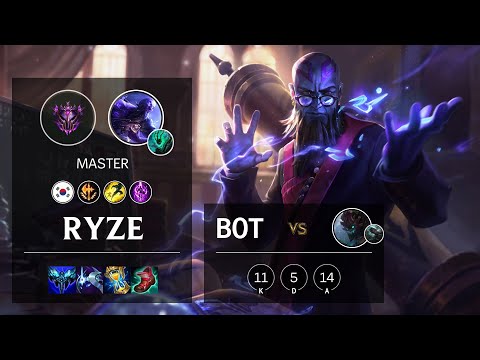 Ryze Bot vs Maokai - KR Master Patch 11.10
