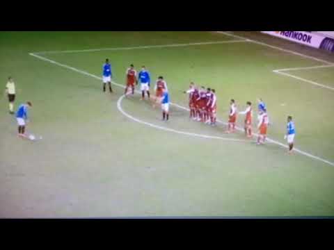 GOAL IANIS HAGI RANGERS-SPORTING BRAGA 3-2