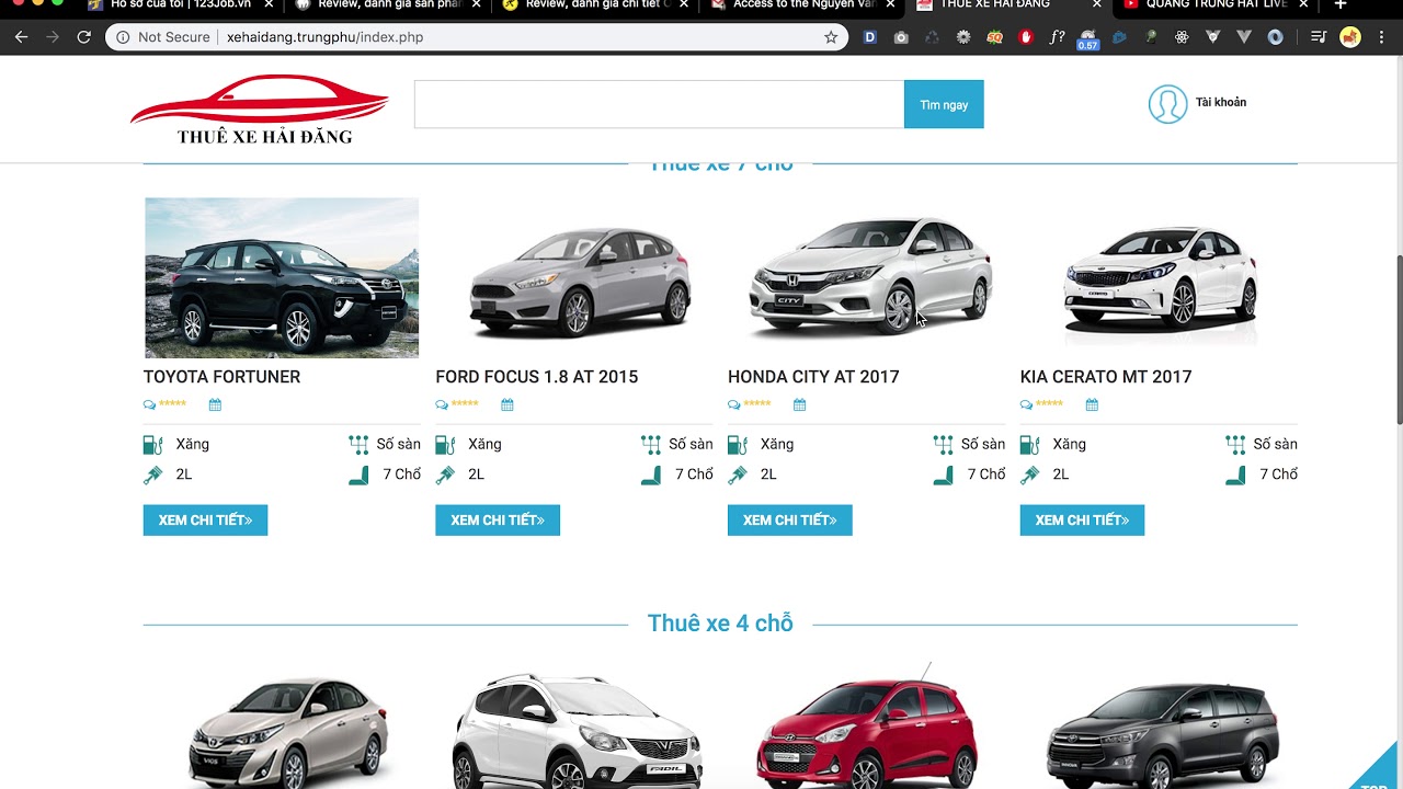 Đồ án tốt nghiệp - Thuê xe oto