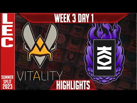 VIT vs KOI Highlights | LEC Summer 2023 W3D1 | Team Vitality vs KOI