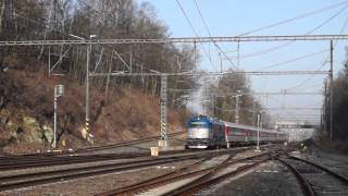 preview picture of video '380.019 + měřící vlak, Strančice, 25.3.2012'