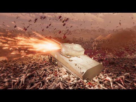 FULL AUTO SHERMAN TANK VS 3 MILLION ZOMBIES - Ultimate Epic Battle Simulator 2 | UEBS 2