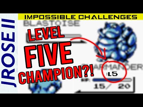 Is it Possible to Beat the Elite Four with *ONLY LEVEL 5 POKEMON* in Red/Blue?