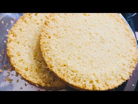 Eggless Vanilla Sponge Cake/Made with easily available ingredients at home