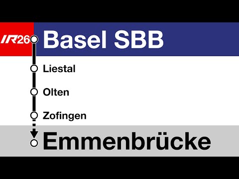 SOB Ansagen • IR26 • Basel SBB – Emmenbrücke (Bauarbeiten Spätverbindung)