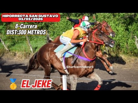 Hiporrecta San Gustavo 01/01/2026. 8°Carrera  DIST:300 METROS 🥇El Jeke
