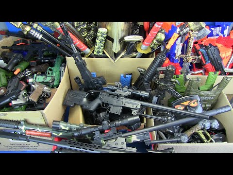 Box of Toys Gun  Compilation !!!Airsoft Guns ,Military Gun Toys & Equipment Military Rifles Toys