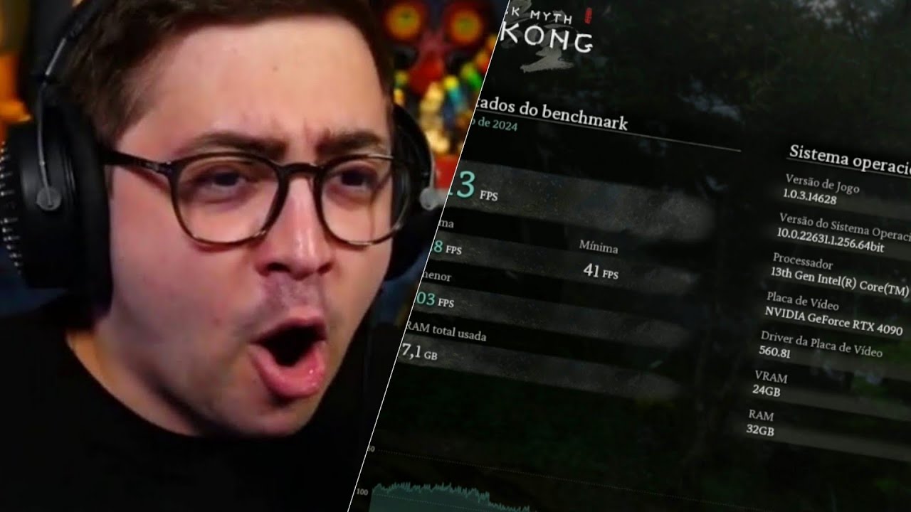 ALAN DESCOBRINDO SE O PC DELE RODA O WUKONG KKKKKKK