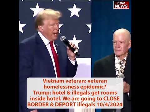 TRUMP rally Vietnam veteran: veteran homelessness epidemic that Kamala/ Joe are causing?