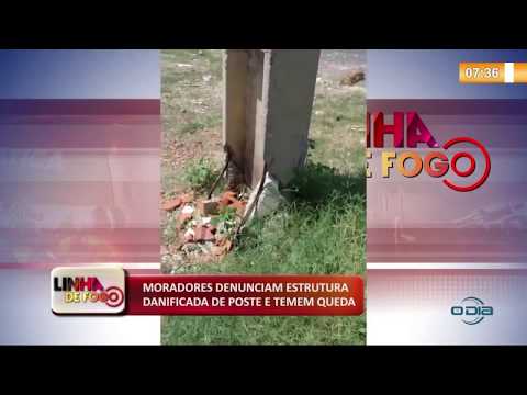 LINHA DE FOGO 04 12 2019  Moradores denunciam estrutura danificada de poste