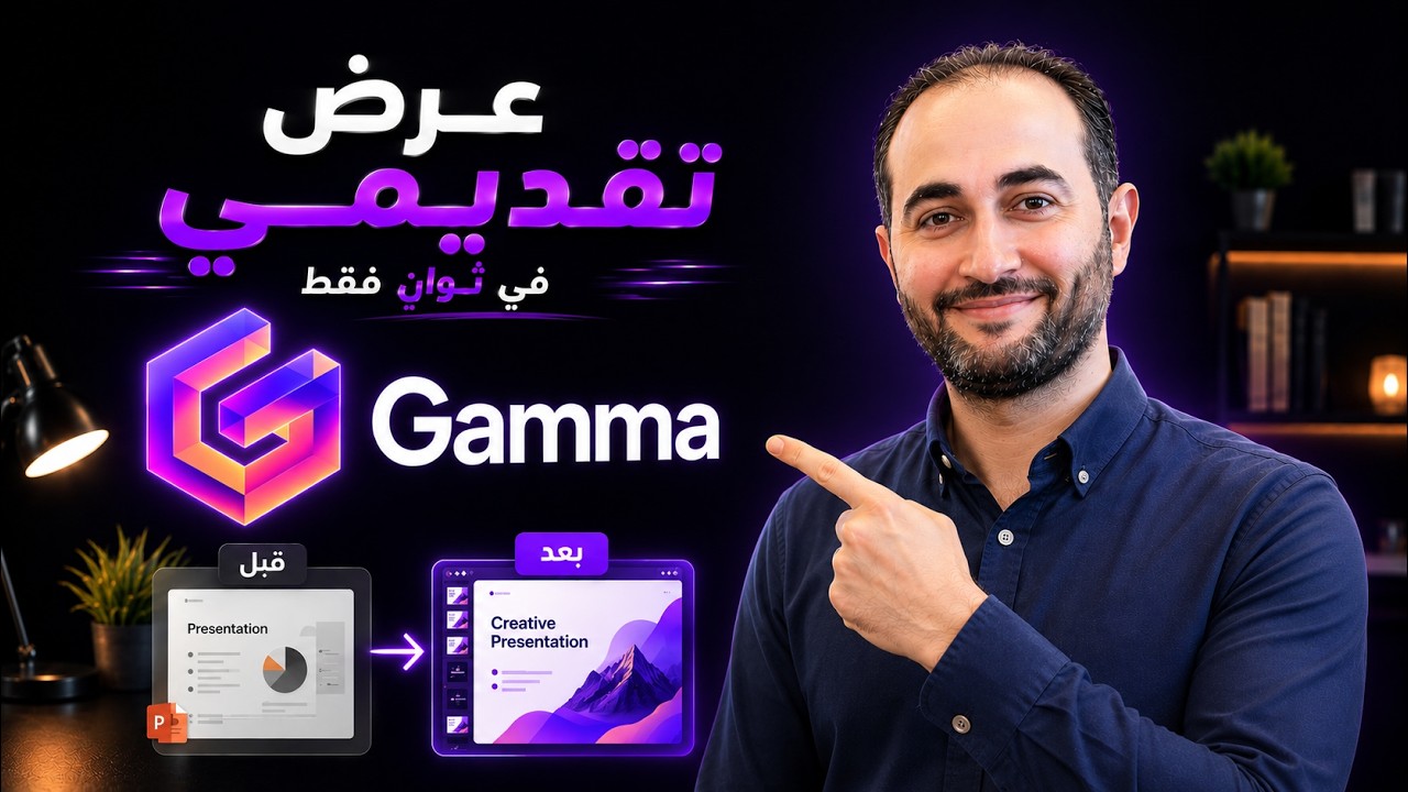 Gamma أداة تصميم العروض التقديمية بسرعة رهيبة