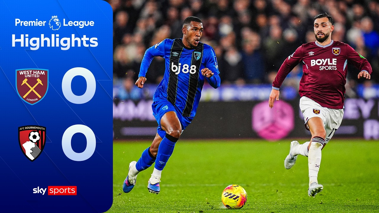 Rayan almost scores STUNNING solo goal! 🤏 | West Ham 0-0 Bournemouth | Premier League Highlights