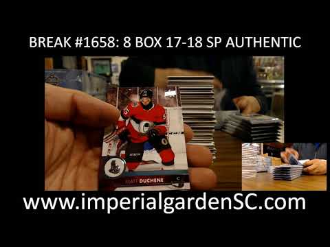 BREAK #1658 : MAIN: 8 BOX CASE BREAK 17-18 SP AUTHENTIC  HOBBY  HOCKEY NHL