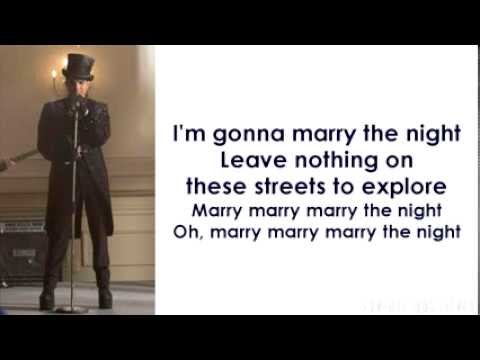 Glee - Marry The Night (Lyrics)