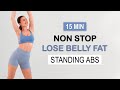 15 Min ALL STANDING CARDIO ABS Workout Lose Belly Fat No Jumping No Repeat No Equipment