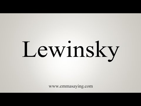 How To Say Lewinsky
