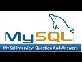 My Sql Frequently Asked Offcampus Interview ...