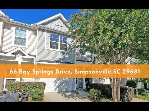 Greenville Rental Home for Rent 66 Bay Springs Drive, Simpsonville, SC 29681