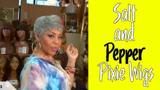 A Must Have Salt and Pepper Pixie Hair Wig