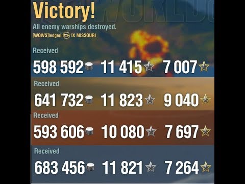 Raining free XP - BB-63 Missouri is on HC mode - World of Warships