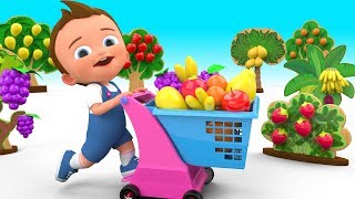 Learn Fruits Names Colors with Baby Fun Play Riding Scooter Toy 3D Kids Toddler Learning Educational