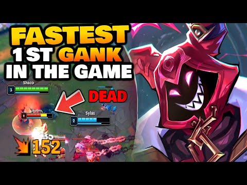Shaco Jungle has the Fastest level 3 Gank in the Game & it always gets a kill | 14.18