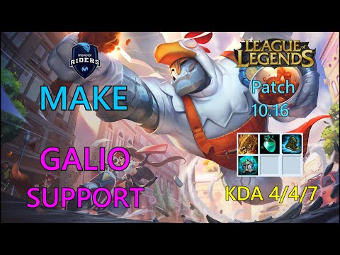 MRS Academy Support Make Sivir-Galio vs Tristana-Bard – EUW 364LP GrandMaster Patch 10.16