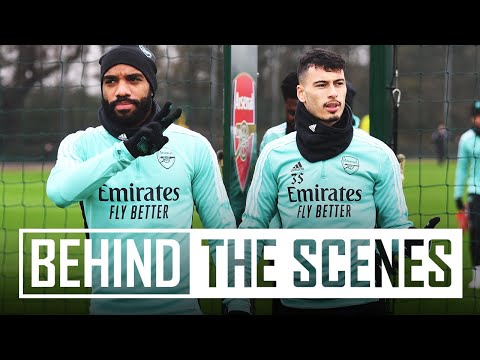 Saka nutmegs Odegaard! | Behind the scenes at Arsenal training centre