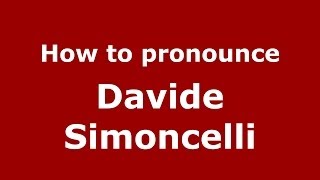 How to pronounce Davide Simoncelli