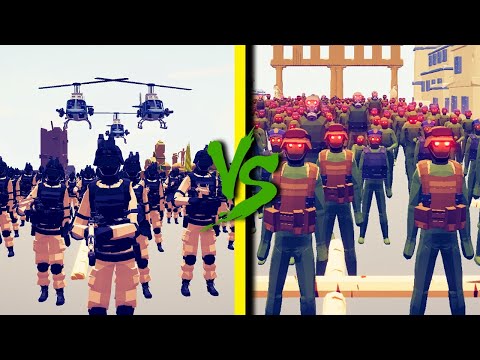 MILITARY TEAM vs ZOMBIES - Totally Accurate Battle Simulator TABS