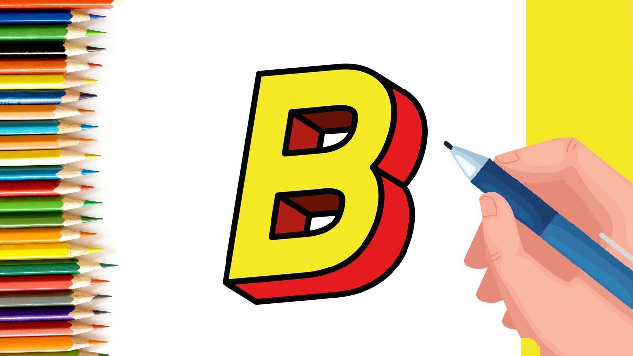 Very Easy!! How To Draw 3D Floating Letter 