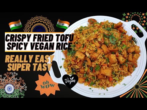 Crispy Tofu Veggie Fried Spicy Rice | Vegan Recipes Youtube