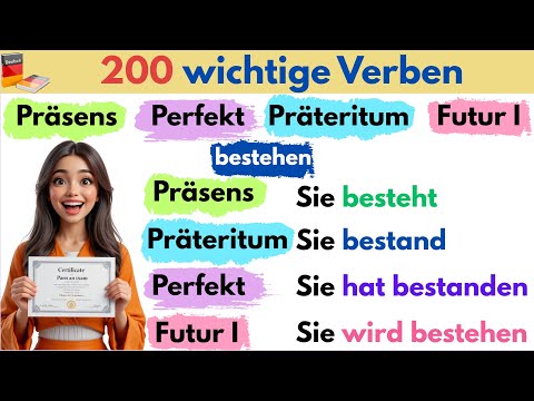 📚 200 wichtige Verben – Präteritum, Perfekt & Futur I  Deutsch lernen für Anfänger 🚀