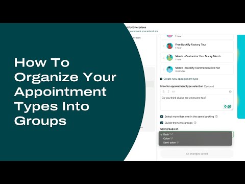 How To Organize Your Appointment Types Into Groups
