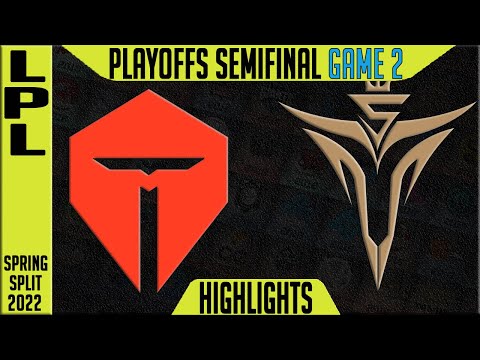 TES vs V5 Highlights Game 2 | Semi-final LPL Playoffs Spring 2022 | TOP Esports vs Victory 5 G2