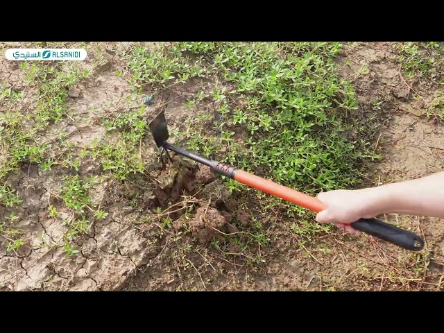 شوكة تنظيف اعشاب مع مجرفة معدنية قابلة للطي 91 سم - متينة وخفيفة، سهلة الاستخدام في المساحات الضيقة، مرنة بطول قابل للتعديل،ضمان سنتان