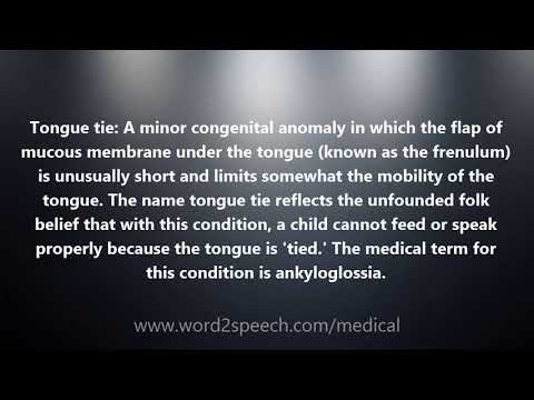 Tongue tie - Medical Definition and Pronunciation