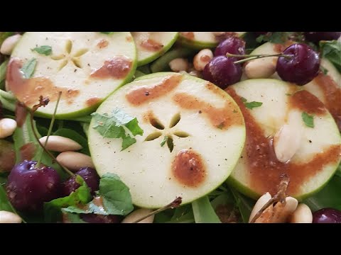 Apple Mint Salad With Almond Maple Dressing - Perfect Festive Recipe!