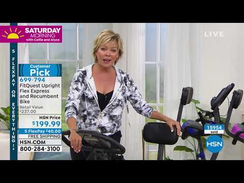 FitQuest Upright Flex Express and Recumbent Bike with Re...